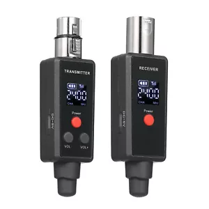 UHF Microphone Wired to Wireless System Transmitter & Receiver LED Display Q5R3 - Picture 1 of 12