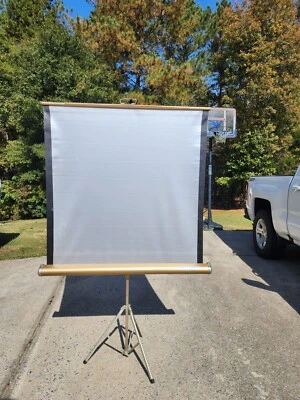 Pantalla de película portátil vintage RADIANTE lenticular vertical plateada 37 x 40 años 50 Foto 1 de 4