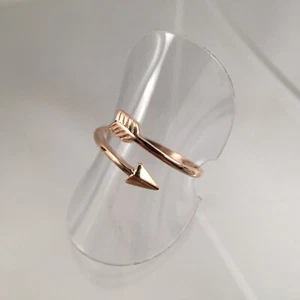 Arrow Ring 14k Rose Gold Plated Vermeil Sterling Silver Wrap Around | Size 9 - Picture 1 of 8