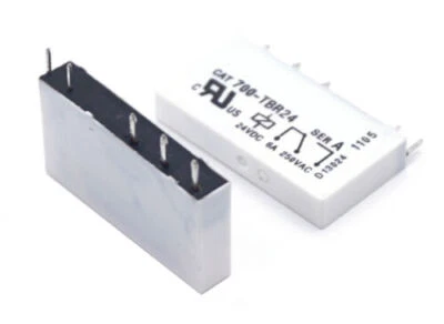 1pcs New    CAT 700-TBR24 24VDC   Relay 6A 250VAC   5 Pins - Image 1 of 3