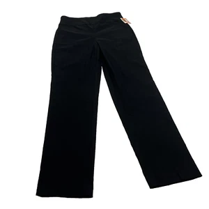 TRIBAL Women size 4 Black Flat Front High Rise Straight Leg Pull On Trouser - Picture 1 of 16