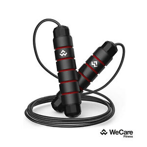 WeCare Fitness Jump Rope 420g with Ball Bearings For Workouts - Black