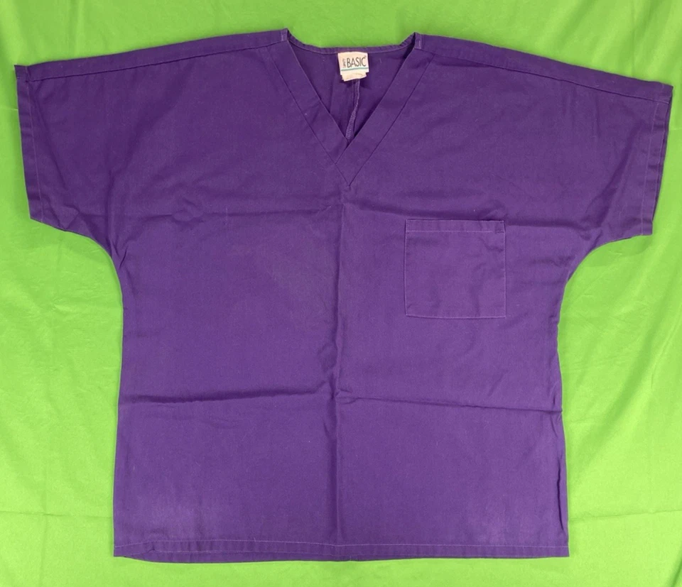 Medium Purple Simply Basic Scrub Shirt - Image 1 of 4