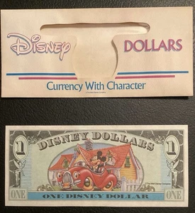 Disney Money 1993 $1 Mickey's 65th Anniversary Uncirculated Dollar Bill WDW - Picture 1 of 5