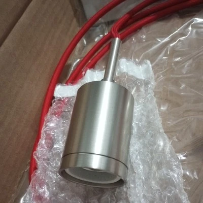 Lot of 4 Tech Lighting SOCO Pendant Light Satin Nickel/Red 8ft - Image 1 of 4