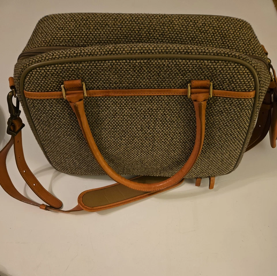 Vintage Hartmann Tweed Leather Duffle Bag Carry-On Weekender 14” USA Made - Image 1 of 4