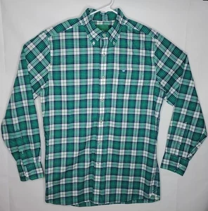 Southern Tide Club Skipjack Button Down Dress Shirt Mens Medium Green Plaid - Picture 1 of 2