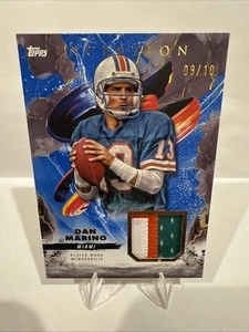 Camiseta deportiva Topps Inception Dan Marino 2024 reliquias azules 3 colores/10 delfines patio - Imagen 1 de 2