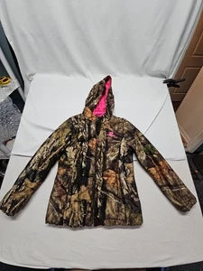 Chaqueta de caza para mujer Mossy Oak Break Up Country camuflada cremallera completa con capucha talla mediana - Imagen 1 de 14