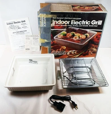 MAVERICK Cool-Touch Stoneware Indoor Electric Grill MI-80 New/Open Box 1990 - Image 1 of 4
