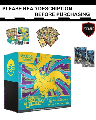 PRESALE Ascended Heroes Pokémon Center Elite Trainer Box, Pokémon TCG 2PACK - Image 1 of 4
