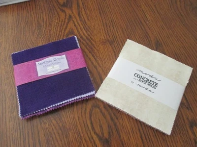 " Concrete Rock Solid " Charm Pack By Moda 41  Sq 5 Inches Each Cotton + Bonus - Image 1 of 4