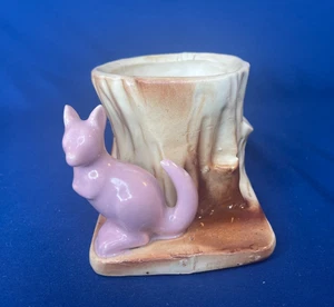 Maceta vintage de cerámica Morton rosa canguro árbol tocón Australia decoración de vivero - Imagen 1 de 12