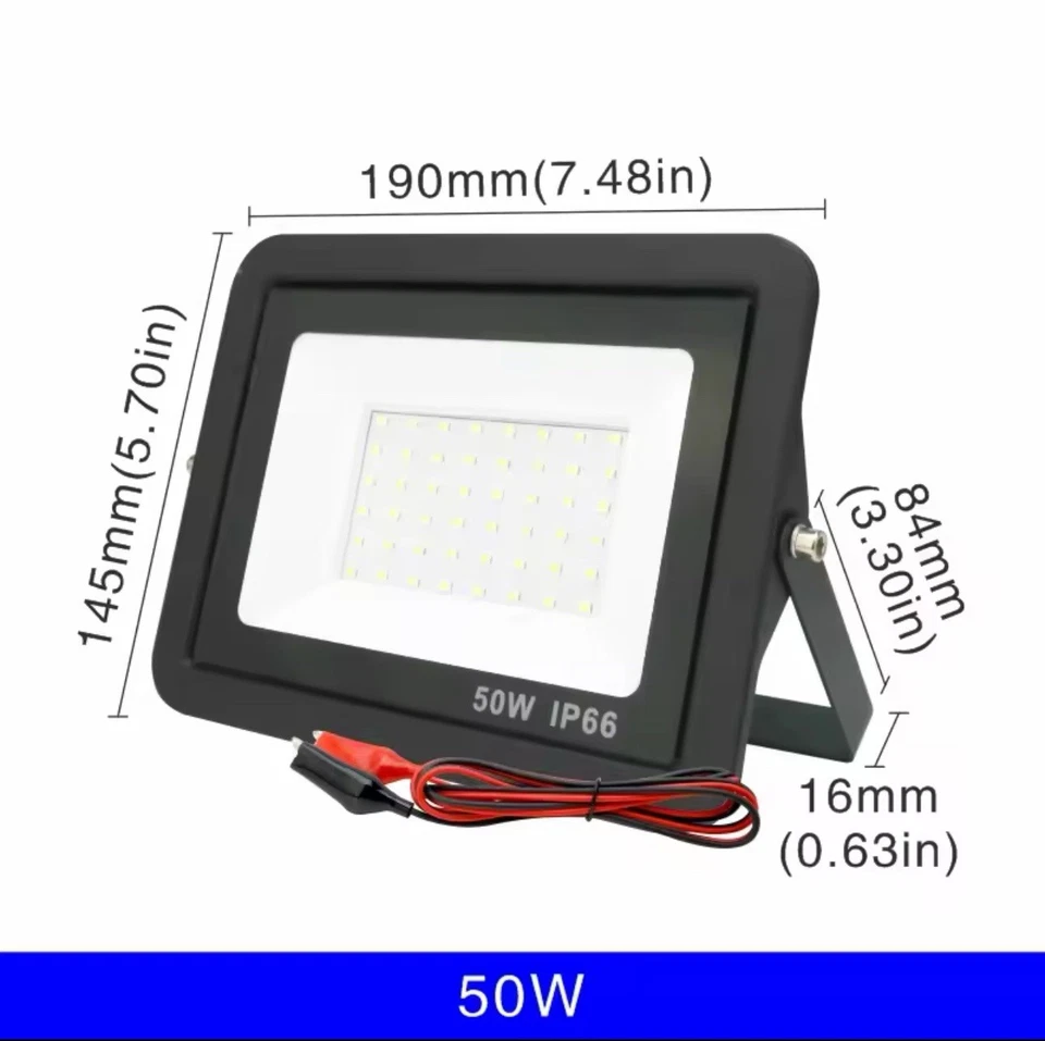 UK STOCK 12volt DC Led 50watt Outdoor Floodlight Spotlight IP66 2 Year Guarantee - Image 1 of 1