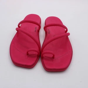 Crocs Miami Sandals Women's US 8 Dew Toe Loop Slip On Thong Pink Shoes - Picture 1 of 6