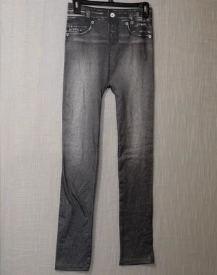 Usados en Excelente Condición Leggings Genie Elastizados Jeans Estampado Elastizados Gris Oscuro Para Mujer 3X #H92-16 Foto 1 de 4