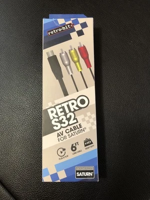 Retro-Bit Sega Saturn to Composite (3RCA) A/V Cable - TESTED WORKING - Image 1 of 3