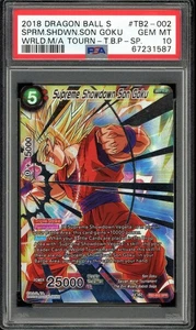 Supreme Showdown Son Goku TB2-002 SPR SILVER FOIL Dragon Ball Card PSA 10 - Picture 1 of 2