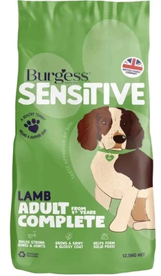 Burgess Sensitive Dry Dog Food Lamb, 12.5 kg new uk fast