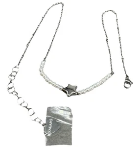 Collana girocollo catenina alternata sfere perle bianche stella femminile Sagapò - Foto 1 di 10