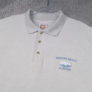 Vintage Yacht Club Shirt Polo Mens Size XL Madeira Beach Florida Cotton Gray - Picture 1 of 23