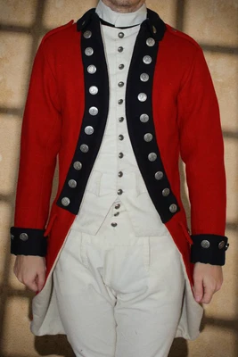 Men's British Red Wool Coat Uniform Jacket 1770 Coat - Image 1 of 4