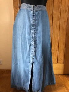 FATFACE Arabella Denim Midi skirt size uk 12R bnwts. - Picture 1 of 8