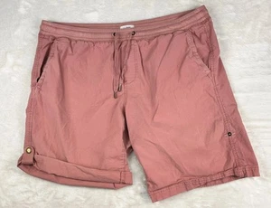 LL Bean Shorts Womens XL Red Stretch Ripstop Pull-On Hiking 506768 Roll Up - Picture 1 of 11