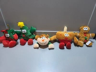 Retired~Dandee Merry Beans Eckerd Exclusives Bean Bag Plush Lot Of 5 Christmas  - Image 1 of 4