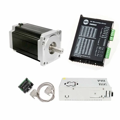 Schrittmotor 1Axis Nema 34 Stepper Motor 1600 oz.in 3.5A Driver control CNC kit - Bild 1 von 4