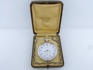 Omega Locomotive Antique 1908-1912 Swiss Beautiful Art Deco Silver Pocket Watch - Picture 1 of 24