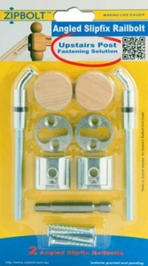 Zipbolt Angled Slipfix Railbolts - Connect Angled Handrail to Newel, 5 Packs - Picture 1 of 4