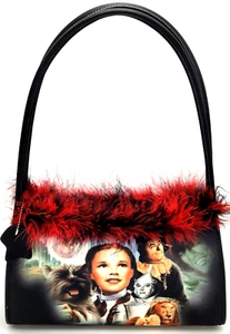 Wizard Of Oz Movie Feathered Rhinestone Embellished Handbag 12 in × 8 in × 3 in - Picture 1 of 12