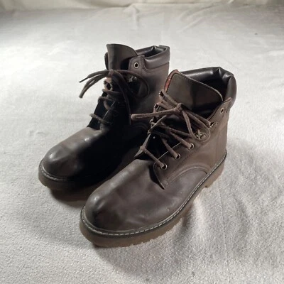 Botas Glory Desteñidas Para Mujer 7 1/2 Cuero Marrón Y2K Grueso Botín Morgan Foto 1 de 4