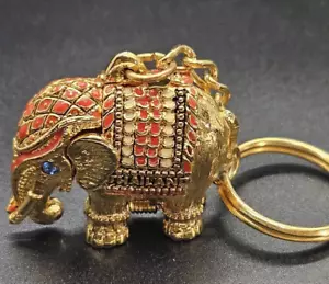 Metal lucky Bangkok elephant Keychain ring - very pretty and a little heavy - Picture 1 of 7
