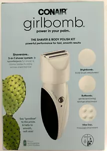 Conair GIRLBOMB rasoio e tampone corpo da donna ricaricabile bianco NUOVO - Foto 1 di 4