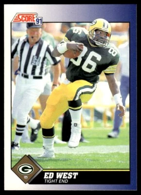 1991 Score ! Ed West Green Bay Packers #52 - Image 1 of 2