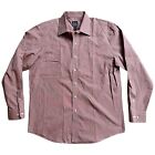 Jos A Bank Mens Sz Large Traveller's Collection Shirt Red Tailored Fit Button Up