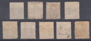GRENADA 1860’s/70’s QV 6d. ROSE/ORANGE SELECTION (x9) USED (ID:799/D62976) - Picture 1 of 2