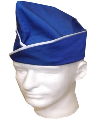 Sombreros de guarnición de alta calidad azul y blanco sombrero de guarnición sombrero de guarnición de chef NUEVO Foto 1 de 2