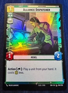 Star Wars Unlimited Spark of Rebellion Alliance Dispatcher FOIL Common Card - Picture 1 of 2