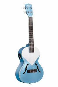 Kala KA-JTE Archtop Acoustic-Electric Tenor Ukulele, Lake Shore Blue - Picture 1 of 4