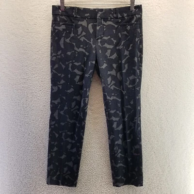 Banana Republic Pants Womens Petite 2P Gray Floral Slacks Mid Rise Stretch - Image 1 of 4