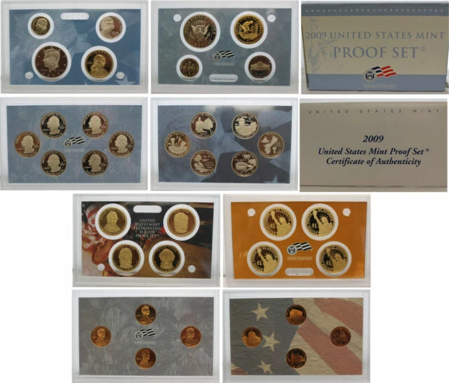 2009 U.S. MINT  18 COIN PROOF  SET  WITH  4 KEY LINCOLN CENTS!   COA AND OGP!! - Image 1 of 1