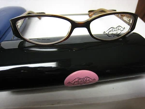 Phoebe Couture  Eyeglass Frames P213  BROWN  50-15-135 With  Case   - Picture 1 of 3