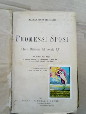 I PROMESSI SPOSI anno 1884 edizione Paravia cura di C. Chiostri - Immagine 1 di 4