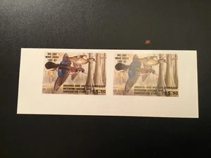ICOLLECTZONE US 1982 Arkansas #2 Duck Stamp Imperf Pair XF NH - Picture 1 of 1