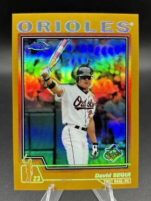 2004 Topps cromo oro refractor #16 David Segui Baltimore Orioles Foto 1 de 2