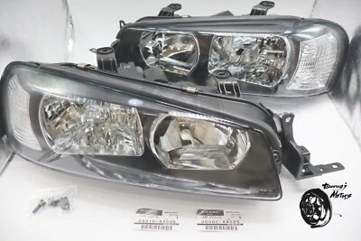 Juego de luces halógenas L&R originales Nissan Skyline R34 GT-R GTR FABRICANTE DE EQUIPOS ORIGINALES nuevo Foto 1 de 4