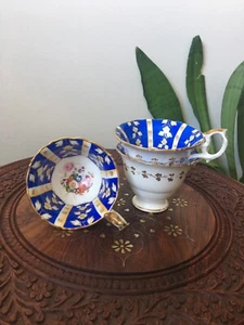 Outstanding Hand Painted Floral Tea Cups - Picture 1 of 8